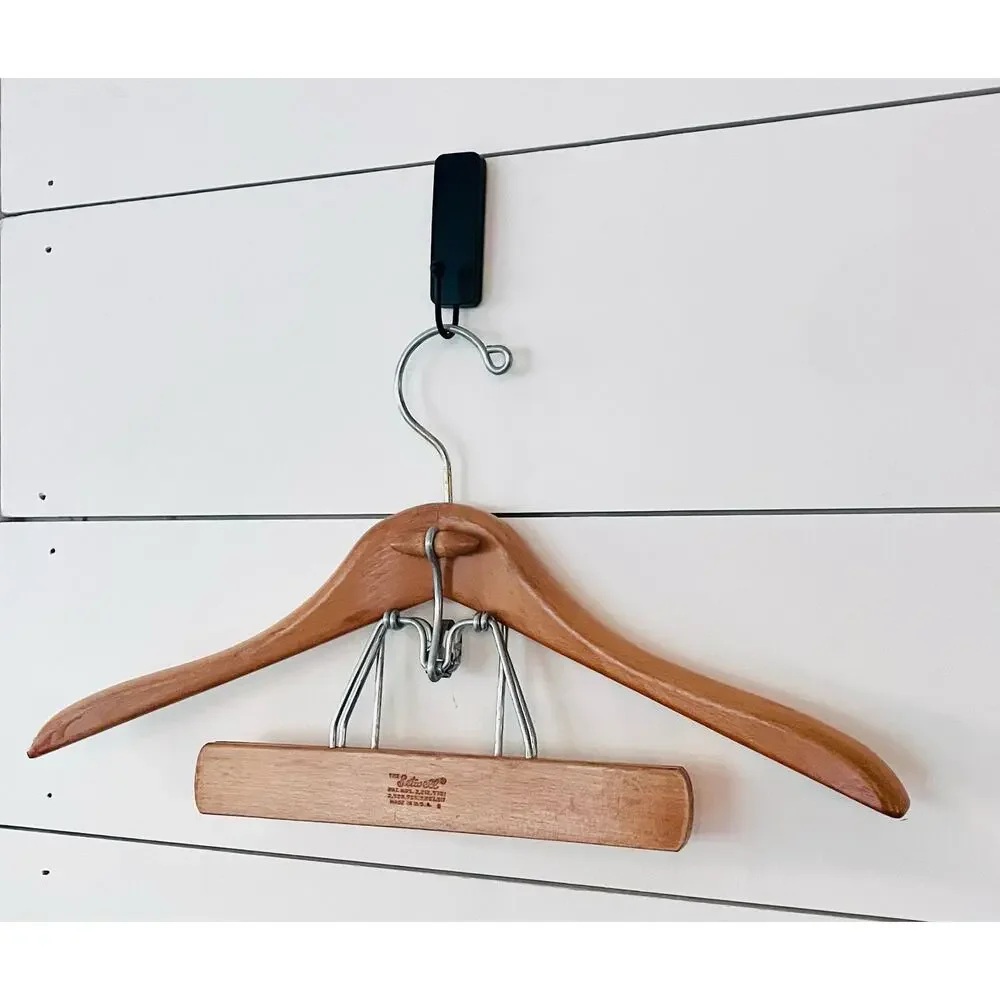 Vintage Setwell Garment Clamp Hanger Wood Hanger